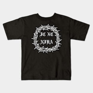 IC XC Nika Crown of Thorns Christian Metal Hardcore Punk Kids T-Shirt